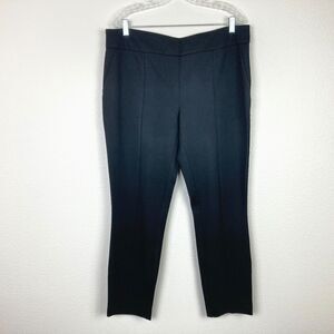 Hilary Radley Women's Pintuck Pull-On Pant Size XL Black Stretch Office Casual